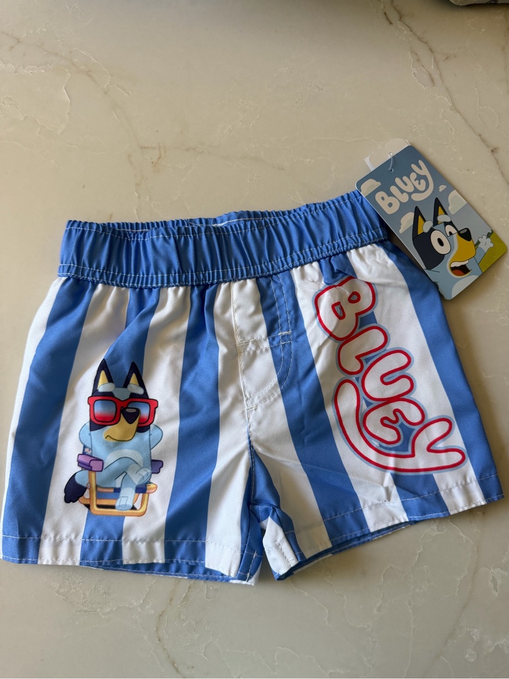 NEW 18mo bluey boys bathing suit - stripes